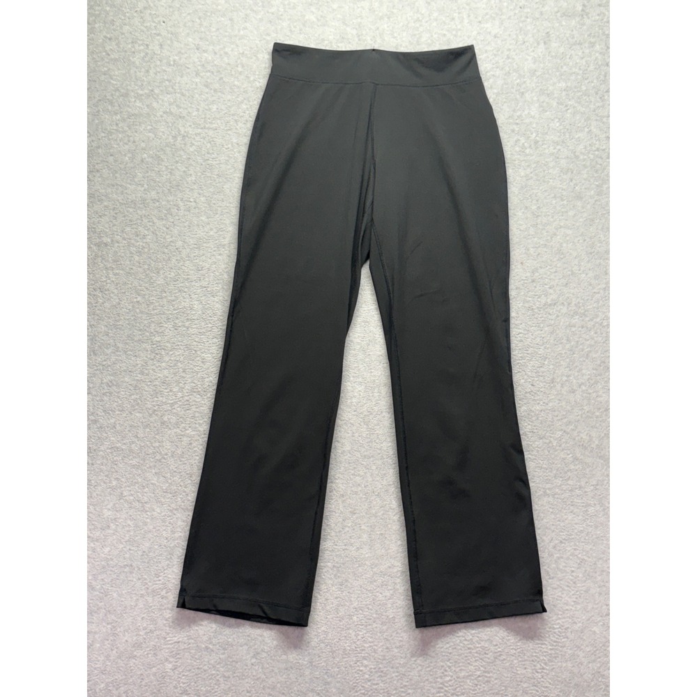 MTA Sport Womens Black Activewear Yoga Pants Straight Leg Size M RN 48711